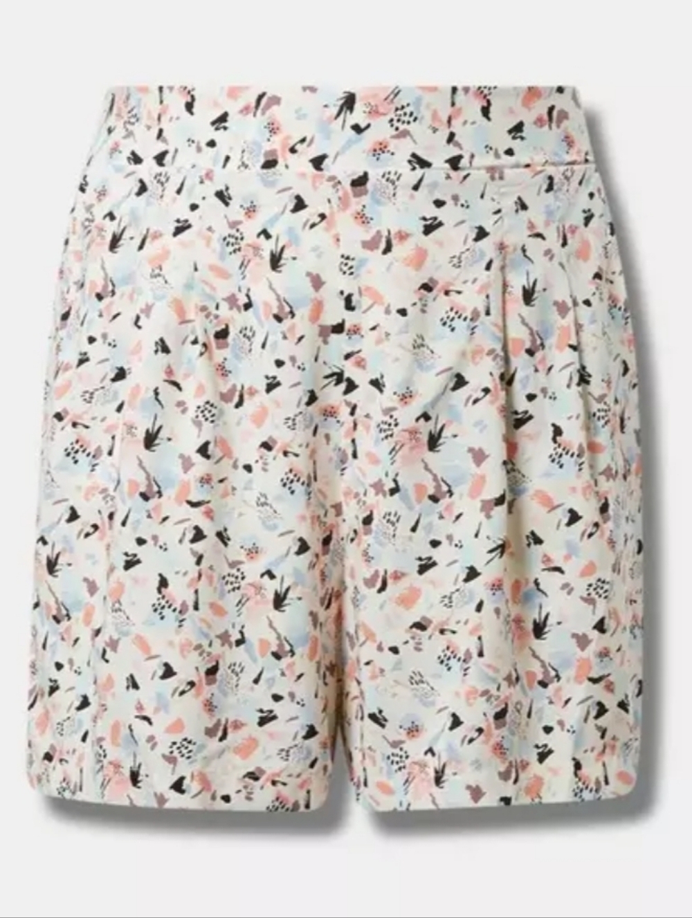 Torrid White Pastel Floral Bermuda Shorts